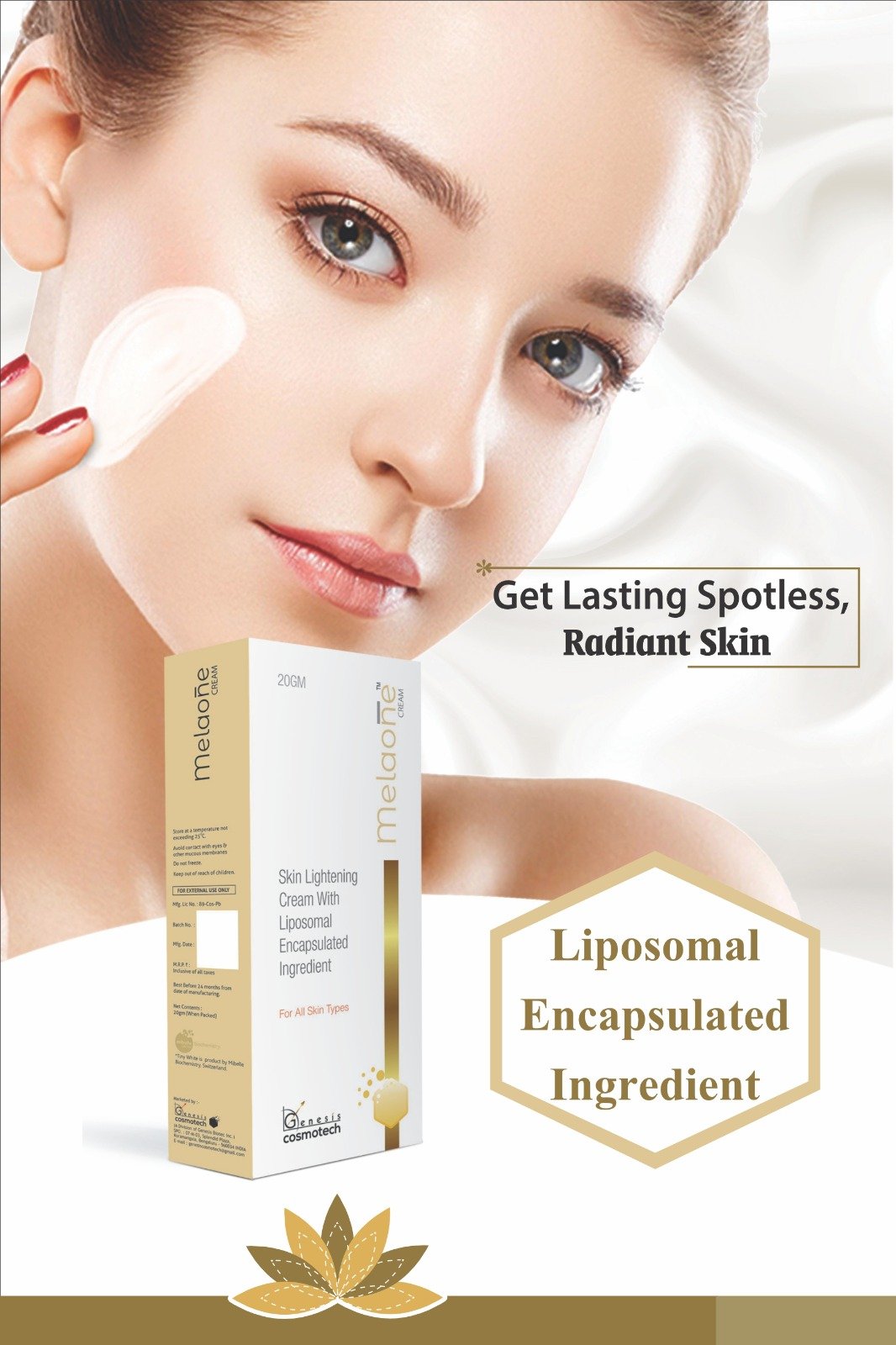 MELAONE Cream | Skin Lightening Cream with Liposomal Encapsulated Ingredients - Image 2