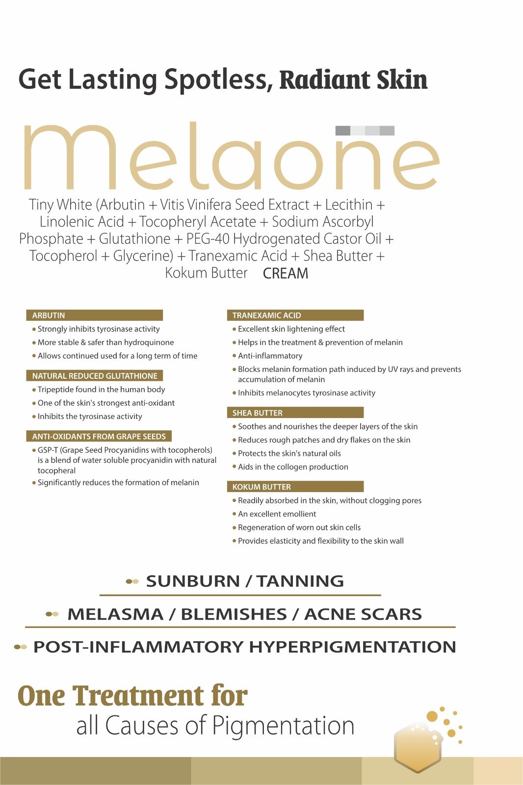 MELAONE Cream | Skin Lightening Cream with Liposomal Encapsulated Ingredients - Image 3