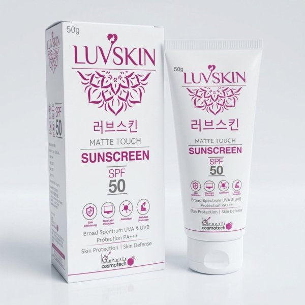 MATT TOUCH SUNSCREEN SPF 50 BROAD SPECTRUM UVA & UVB PROTECTION PA+++ SKINN PROTECTIO SKIN DEFENCE