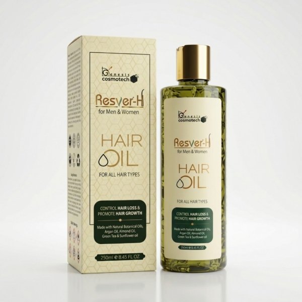 RESVER-H Hair Oil | Controls Hair Fall & Promotes Hair Growth
