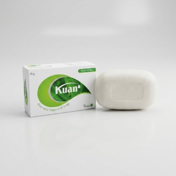 KUAN Aloe Vera Vitamin-E Soap | Daily Nourishing Bathing Bar for Soft, Healthy & Refreshed Skin