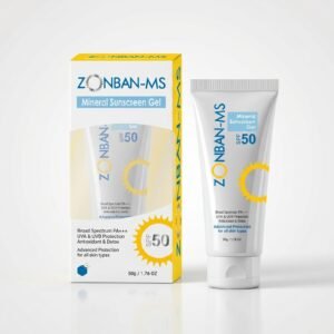 ZONBAN-MS Mineral Sunscreen Gel SPF 50 | Broad Spectrum Mineral Sunscreen for Advanced Daily Protection